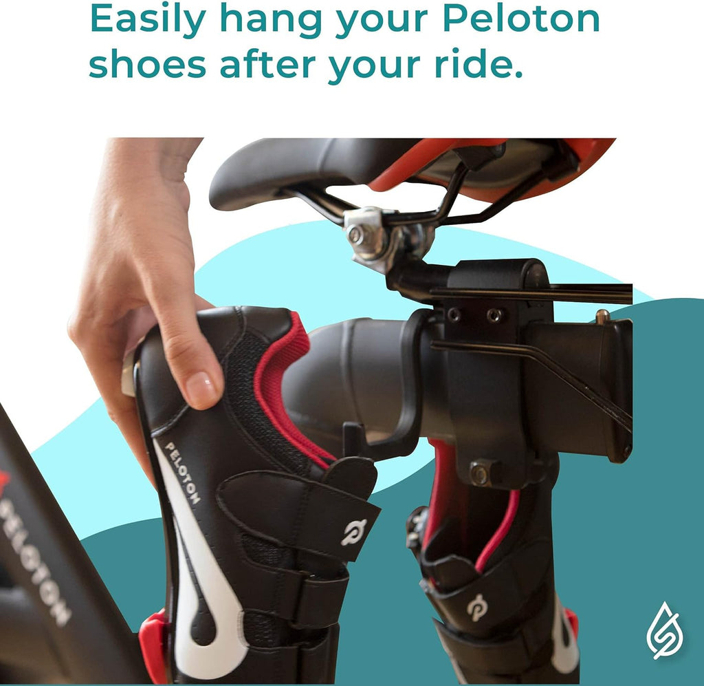 SELINA Shoe Hanger for Peloton - Shoe Holder Accessory for Peloton - Must have accessory for the Peloton Bike and Peloton Bike Plus - Shoe Hook Compatible with your Peloton Bike (1-Pack, Black)